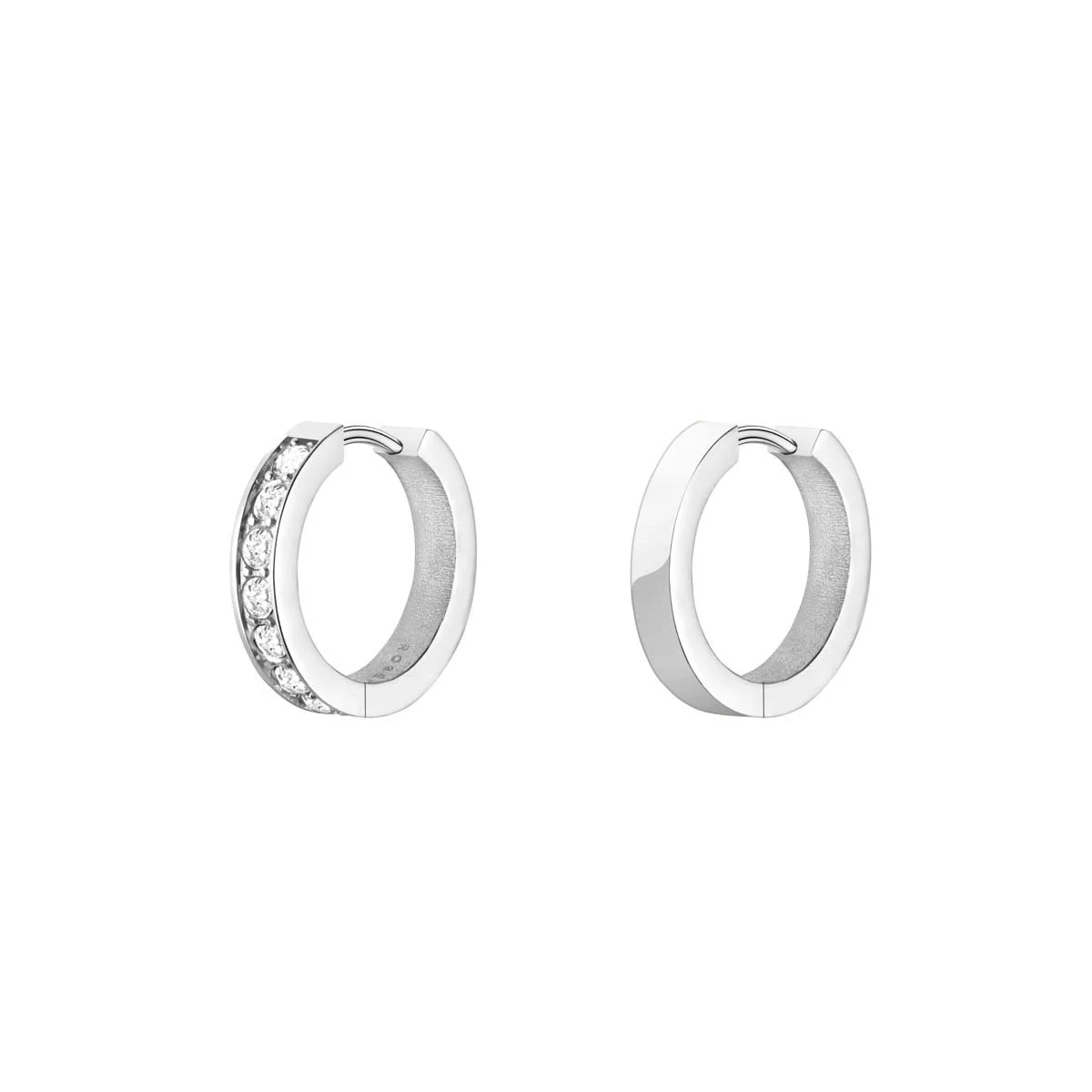 Boucles d'Oreilles Rosefield "Crystal Hoops Silver" - JECHS-J572