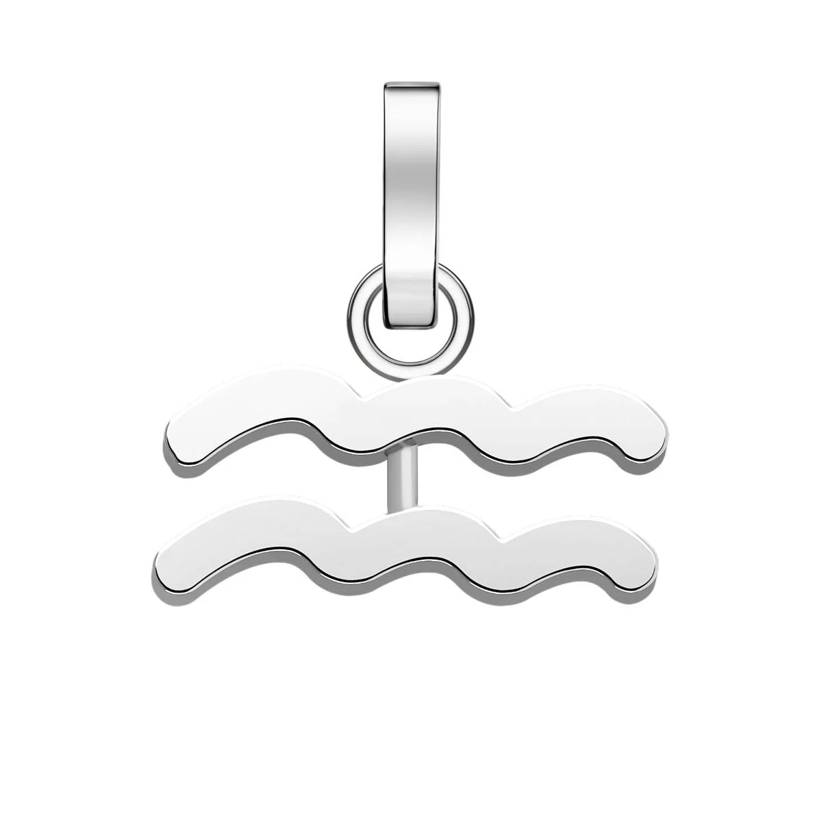 Charm Rosefield "Pendant Silver Zodiac Symbol Aquarius" - PE-Silver-Aquarius-S