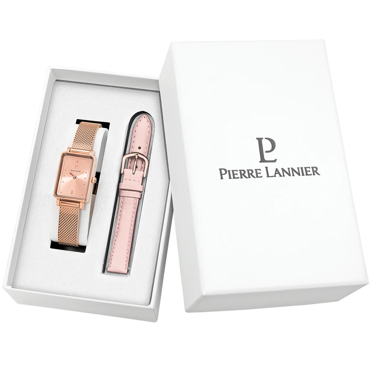 Coffret Montre et Bracelet Pierre Lannier Ariane Femme Doré rose - 362J958