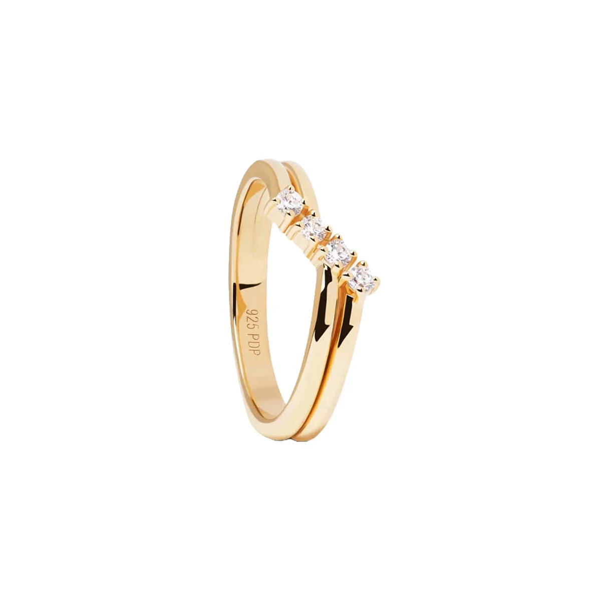 PDPAOLA Bague - Anna - en argent plaqué or - AN01-870
