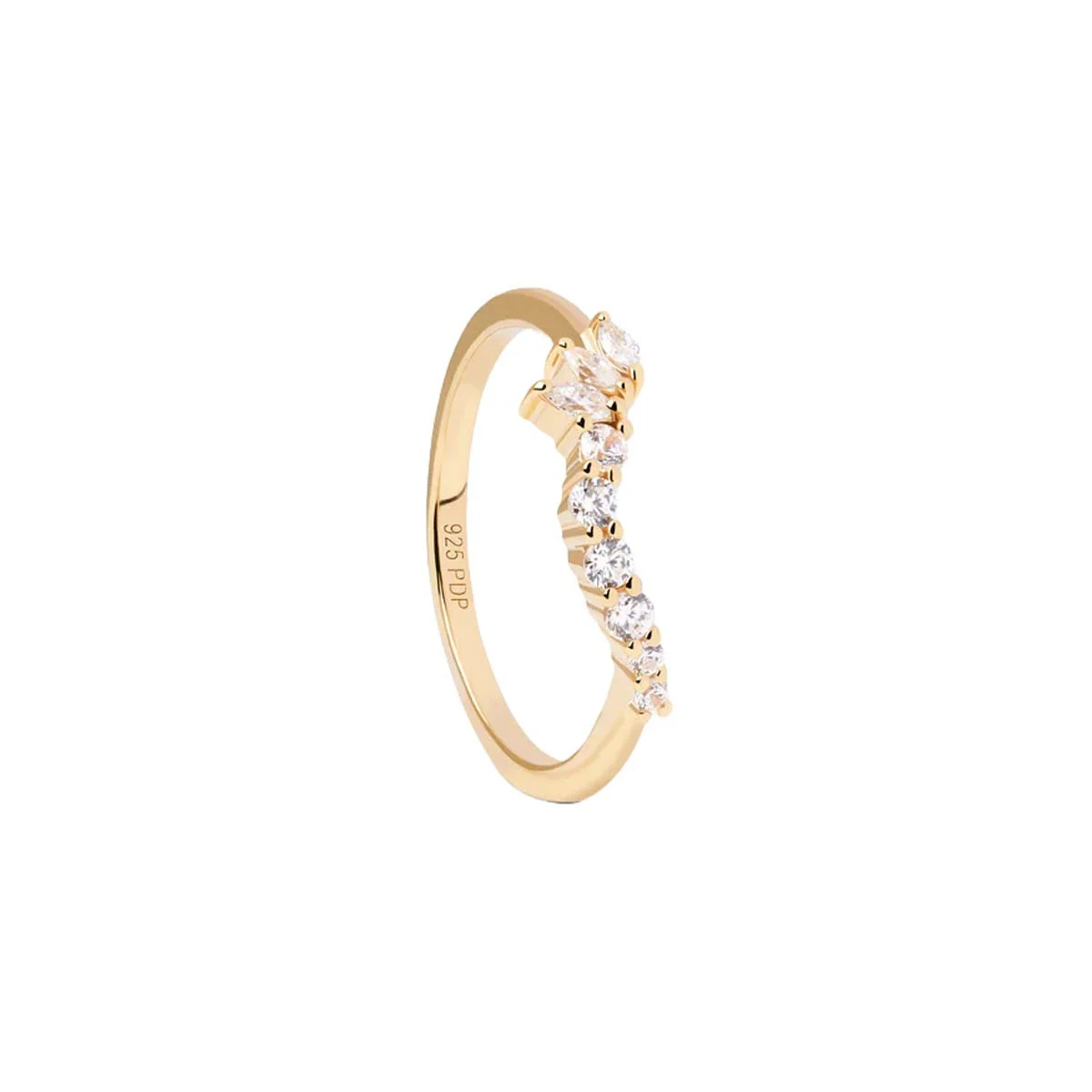 PDPAOLA Bague - Dance - en argent plaqué or - AN01-829