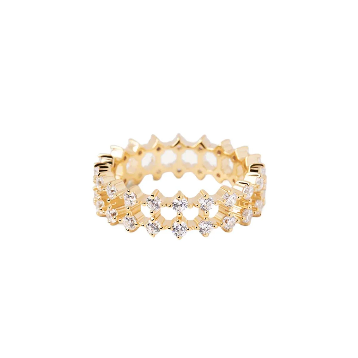 PDPAOLA Bague - Slim Dumbo - en argent plaqué or - AN01-882 – Image 2
