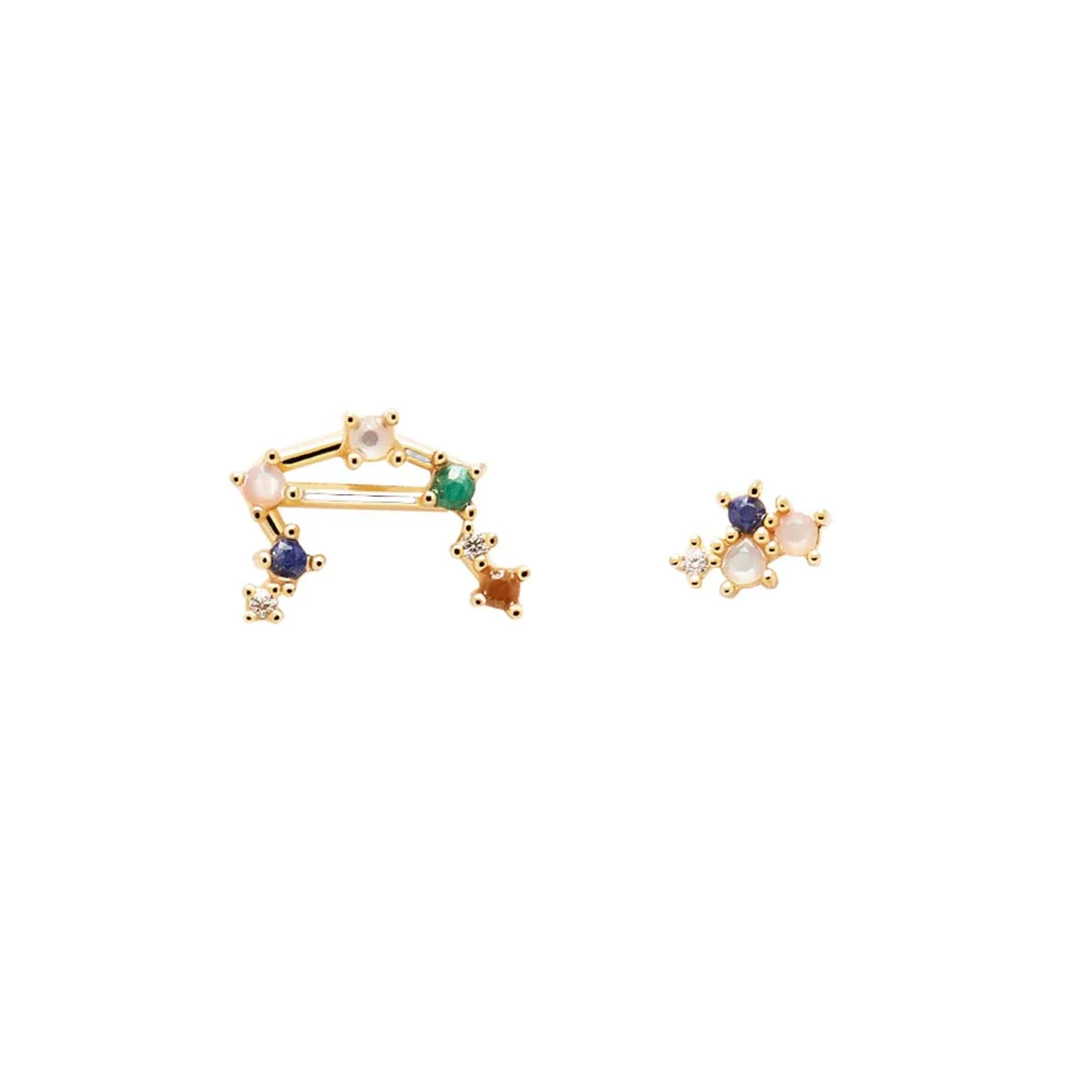 PDPAOLA Boucles d'Oreilles - Balance - en argent plaqué or - AR01-410-U