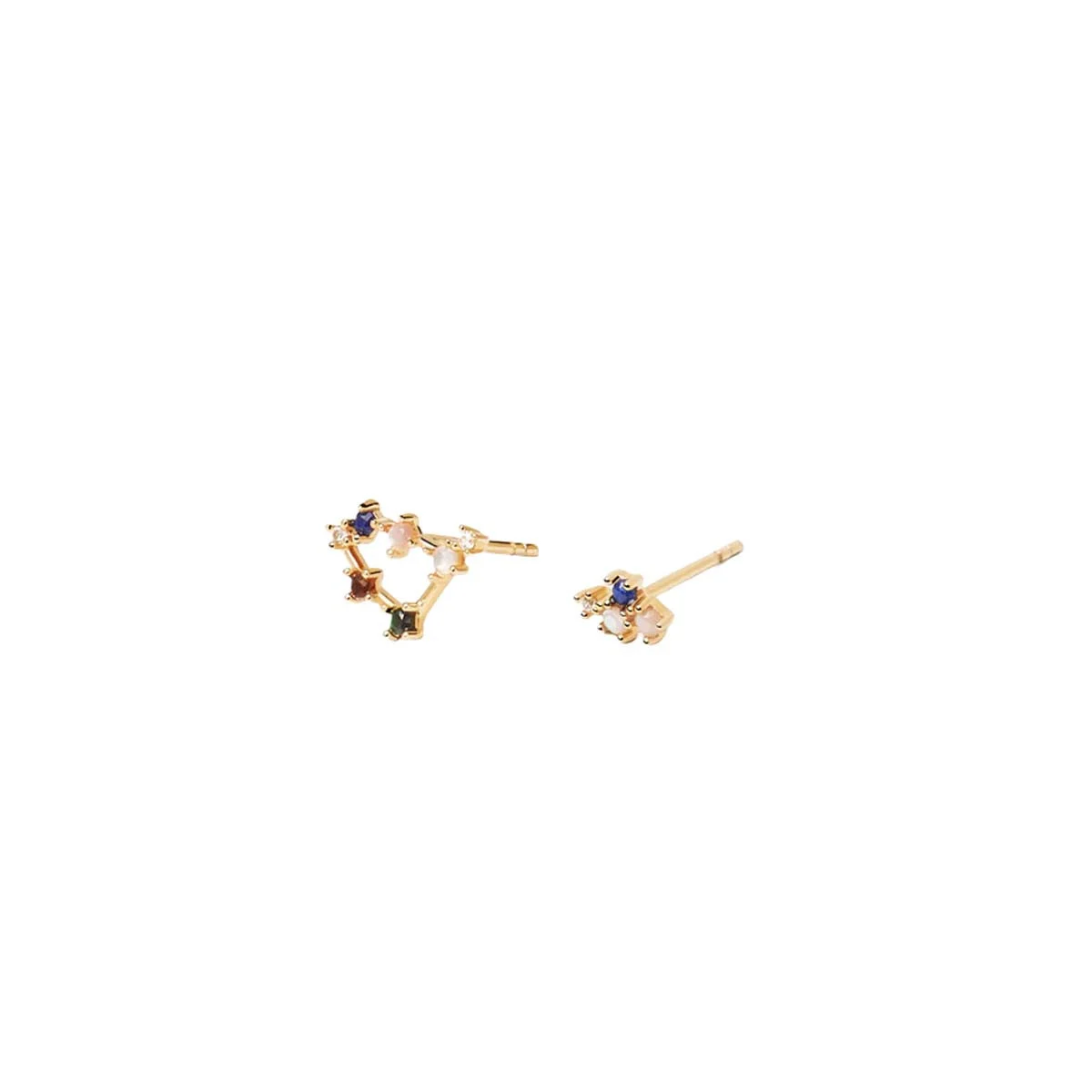 PDPAOLA Boucles d'Oreilles - Capricorne - en argent plaqué or - AR01-413-U
