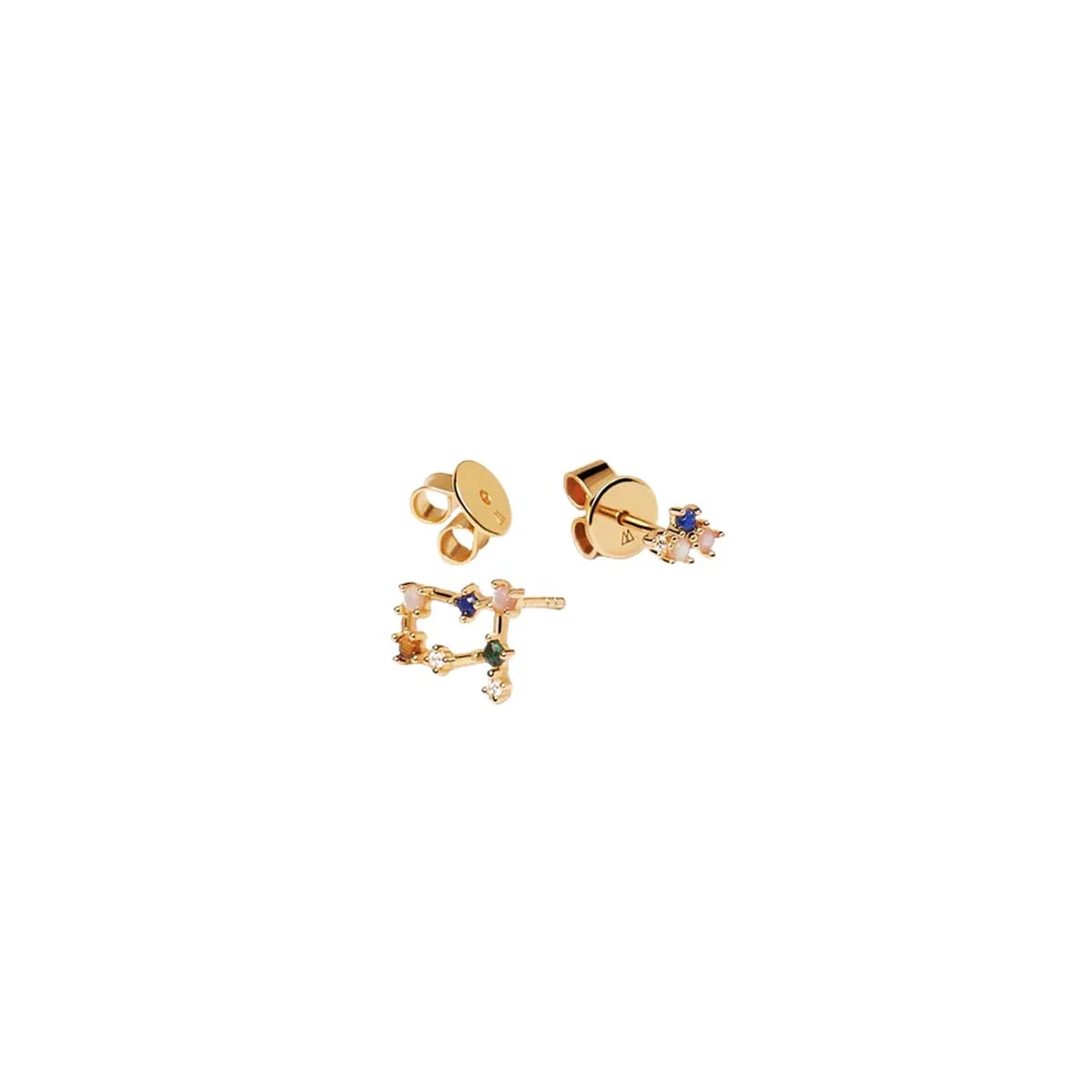 PDPAOLA Boucles d'Oreilles - Gémeaux - en argent plaqué or - AR01-406-U – Image 2