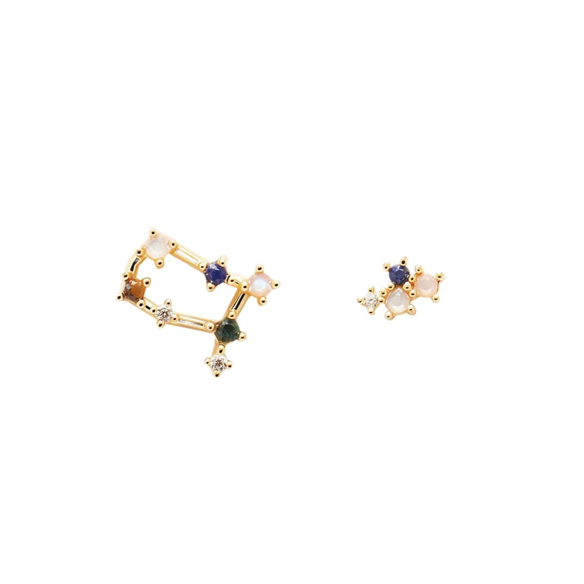 PDPAOLA Boucles d'Oreilles - Gémeaux - en argent plaqué or - AR01-406-U