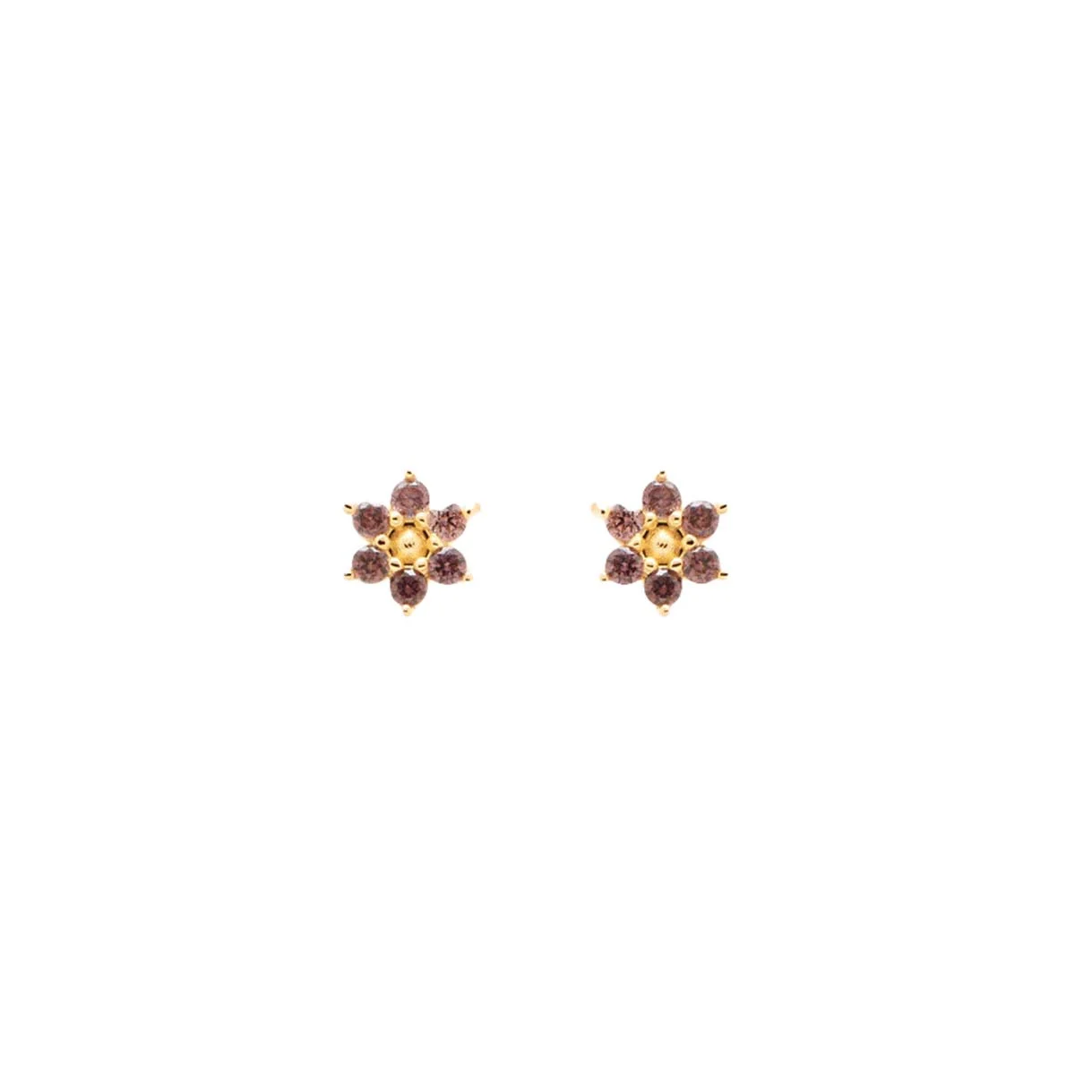 PDPAOLA Boucles d'Oreilles - Rose Peony - en argent plaqué or - AR01-284-U – Image 2