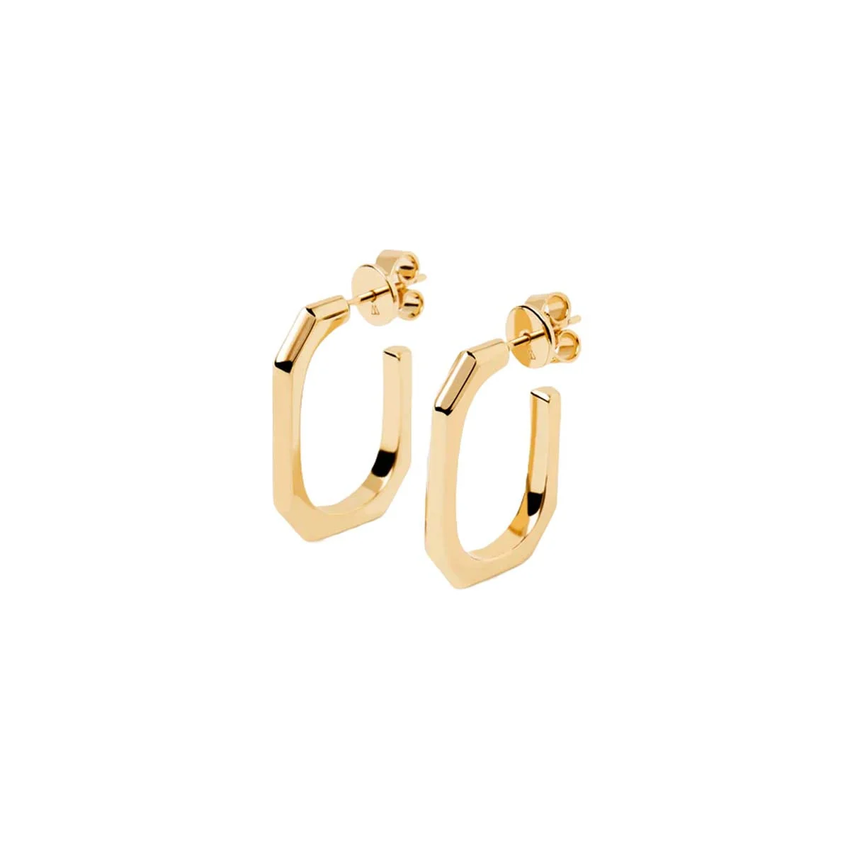 PDPAOLA Boucles d'Oreilles - Signature Link - en métal plaqué or - AR01-415-U