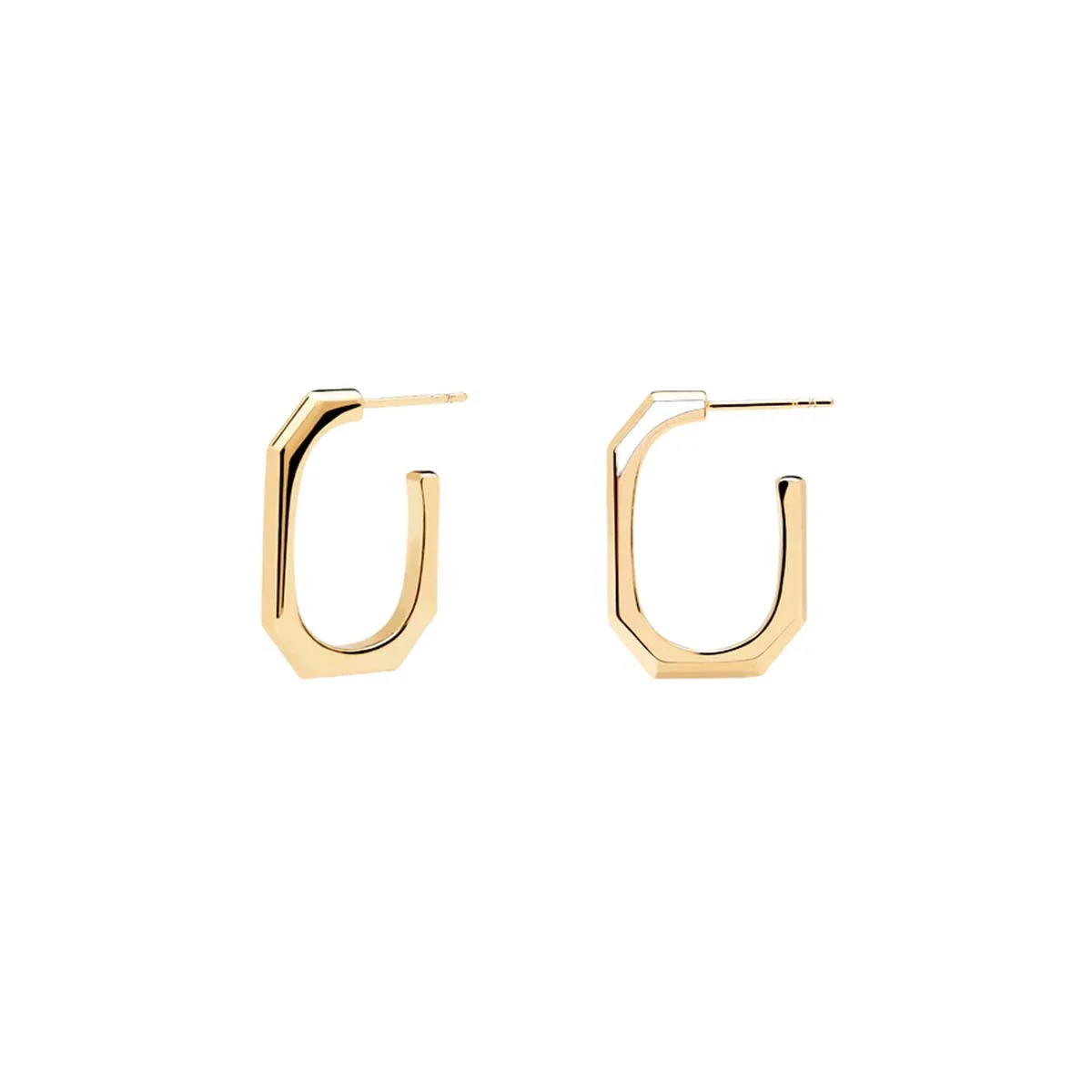 PDPAOLA Boucles d'Oreilles - Signature Link - en métal plaqué or - AR01-415-U – Image 2