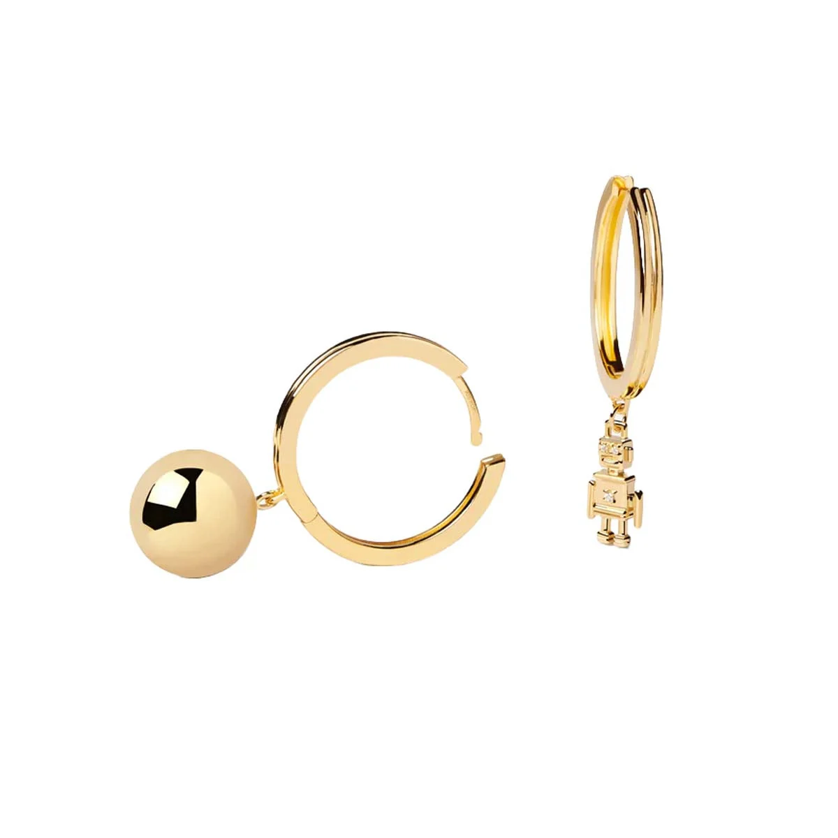 PDPAOLA Boucles d'Oreilles - Space Age - en argent plaqué or - AR01-507-U