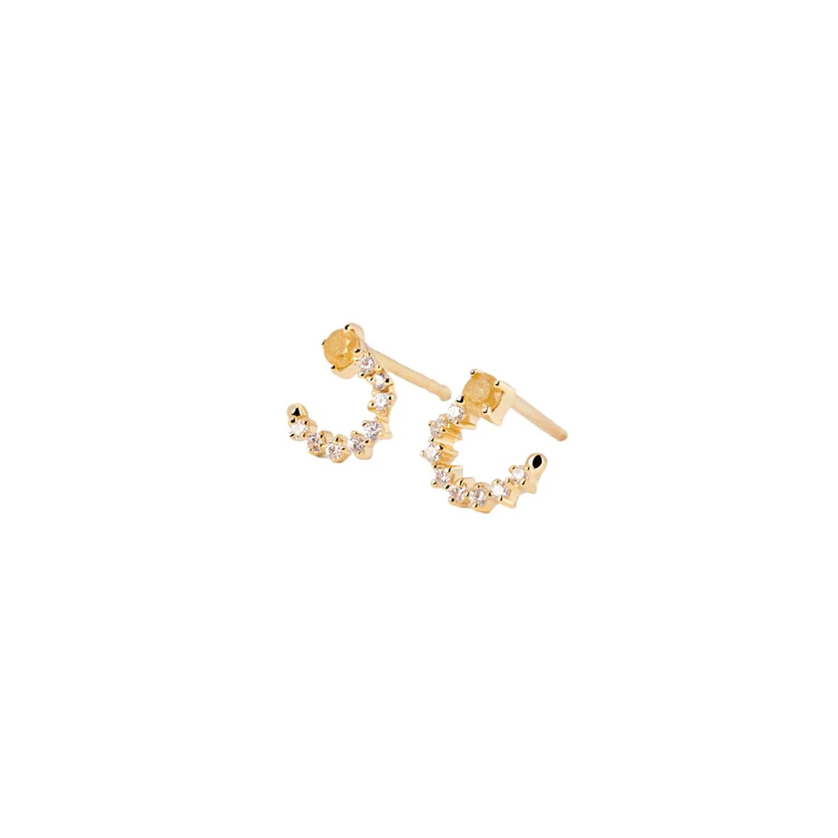 PDPAOLA Boucles d'Oreilles - Villa - en argent plaqué or - AR01-558-U