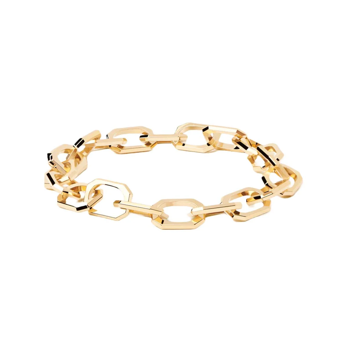 PDPAOLA Bracelet - Small Signature Chain - en métal plaqué or - PU01-151-U
