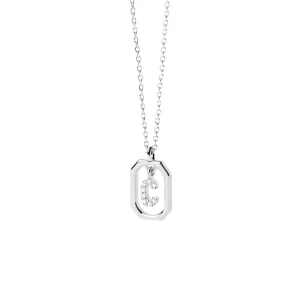 PDPAOLA Collier en argent - Mini Lettre C - CO02-514-U