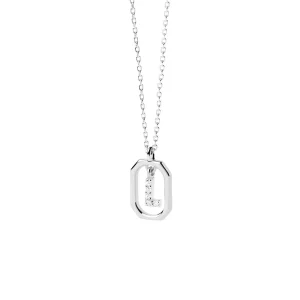 PDPAOLA Collier en argent - Mini Lettre L - CO02-523-U