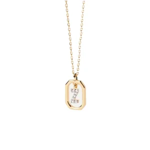 PDPAOLA Collier en argent plaqué or - Mini Lettre Z - CO01-537-U