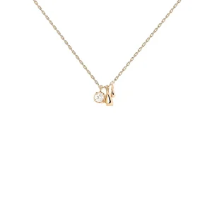 PDPAOLA Collier en argent plaqué or - Water - CO01-602-U