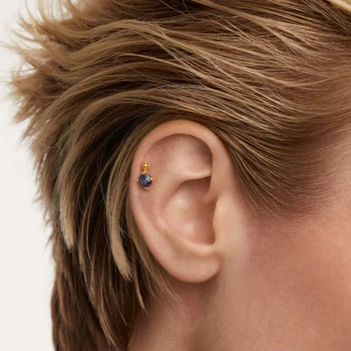 PDPAOLA Piercing - Kimi Sodalite - en argent plaqué or - PG01-708-U – Image 2