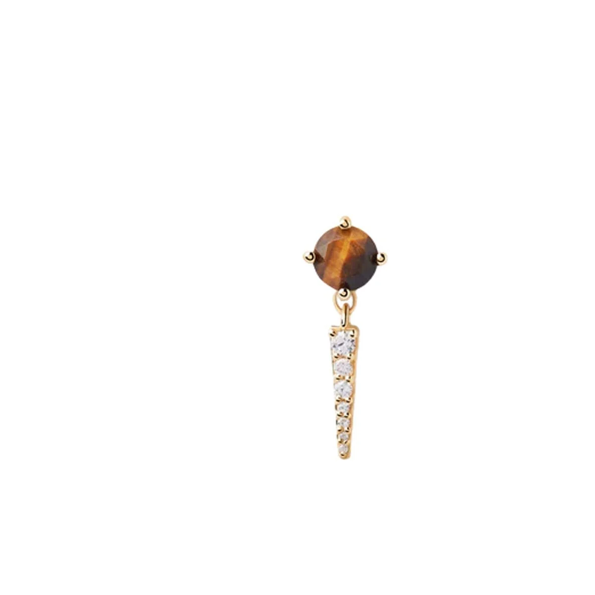 PDPAOLA Piercing - Yoki œil-de-tigre - en argent plaqué or - PG01-717-U